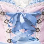 Dirndl Rosa Vergrößerung von Mieder mit Schnürung
