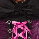 Dirndl schlicht elegant Brombeer Vergrößerung vom Mieder mit Schnürung