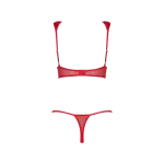Exclusives BH-Set Damen rot ohne Model Rückansicht